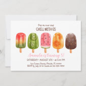 Summer Ice Cream Verjaardag Invite Popsicle Invite Kaart (Voorkant)