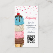 Summer Ice Cream Vrijgezellenfeest QR Code Registr Informatiekaartje (Voorkant)