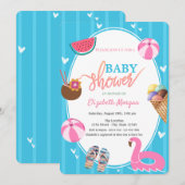 Summer Ice cream Watermelon Zwembad Speelgoed Baby Kaart (Voorkant / Achterkant)