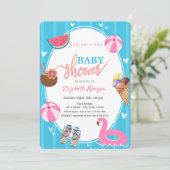 Summer Ice cream Watermelon Zwembad Speelgoed Baby Kaart (Staand voorkant)