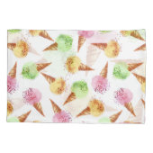 Summer Ice Cream Waterverf. Kussensloop (Achterkant)