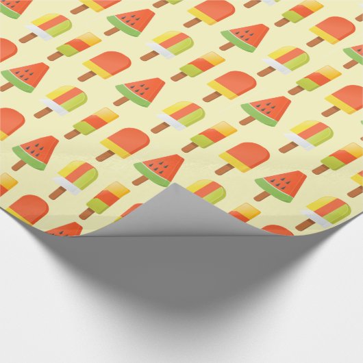 Summer Ice Lollies Pattern Cadeaupapier (Hoek)