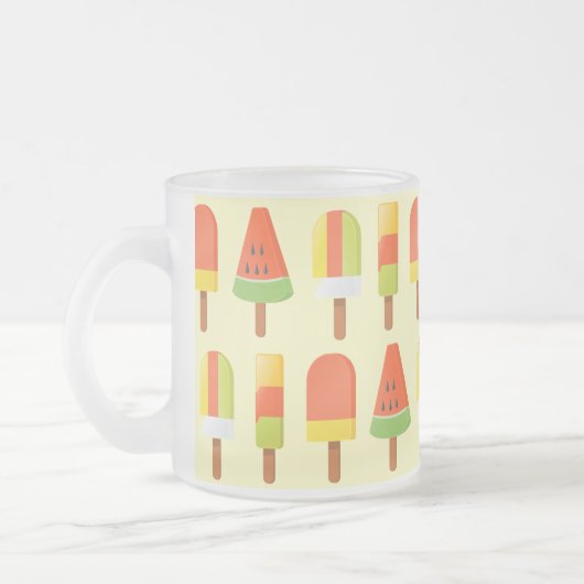 Summer Ice Lollies Pattern Matglas Koffiemok (Links)