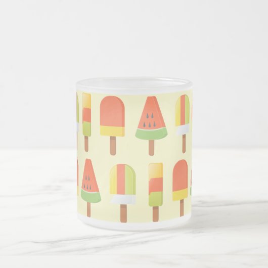 Summer Ice Lollies Pattern Matglas Koffiemok (Center)