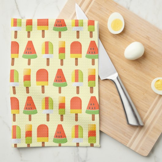Summer Ice Lollies Pattern Theedoek (Quarter Fold)