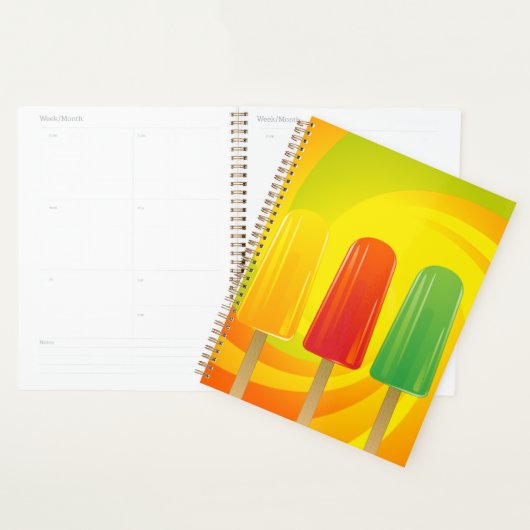Summer Ice Pops Trio Bright Popsicles Planner (Display)