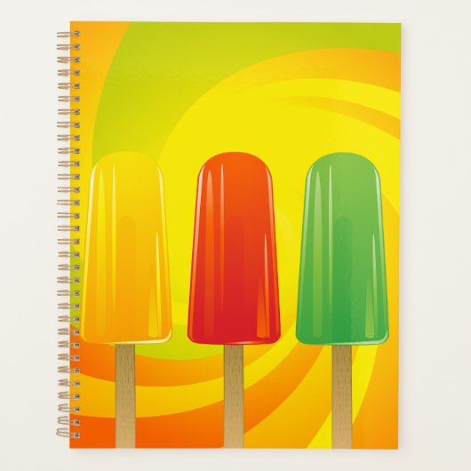 Summer Ice Pops Trio Bright Popsicles Planner (Voorkant)