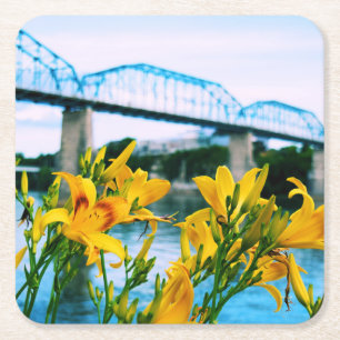 Summer in Chattanooga - Walnut Street Bridge Kartonnen Onderzetters