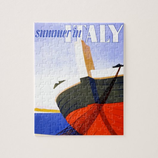 Summer in Italië — Vintage Travel Illustration Legpuzzel (Verticaal)
