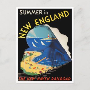 Summer in New England vintage briefkaart