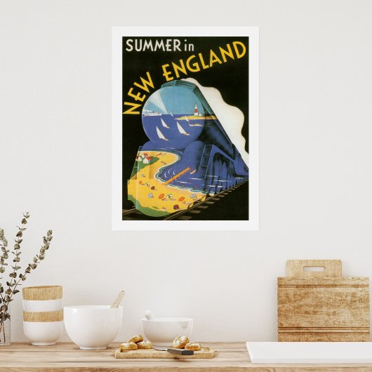 Summer in New England (wit) Poster (Keuken)