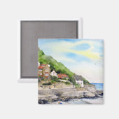 Summer in Runswick Bay England Farida Greenfield Magneet (Voorkant / Achterkant)