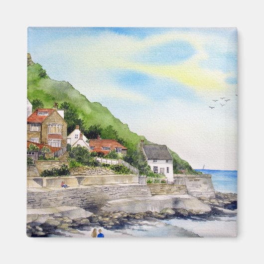 Summer in Runswick Bay England Farida Greenfield Magneet (Voorkant)