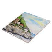 Summer in Runswick Bay England Farida Greenfield Tegeltje (Zijkant)