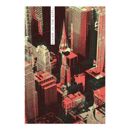 Summer in the city foto afdruk (Voorkant)