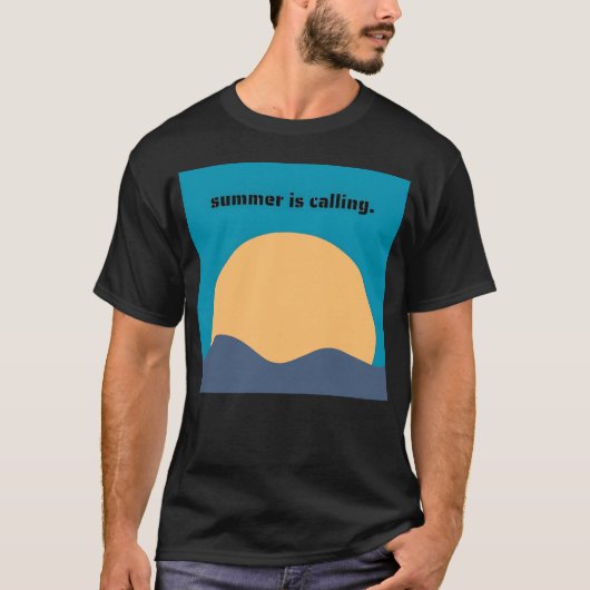 Summer Is Calling Printed friends T-shirt (Voorkant)