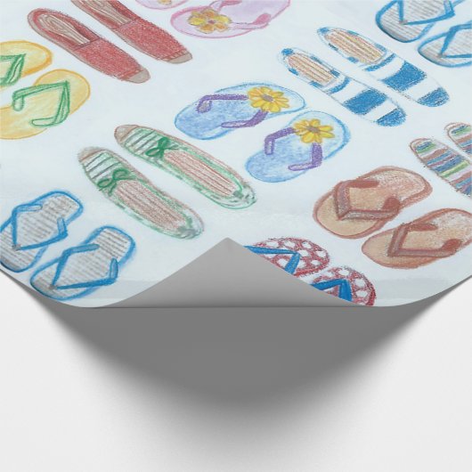 Summer is for Sandals Wrapping Paper Cadeaupapier (Hoek)