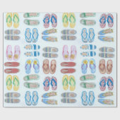 Summer is for Sandals Wrapping Paper Cadeaupapier (Vlak)