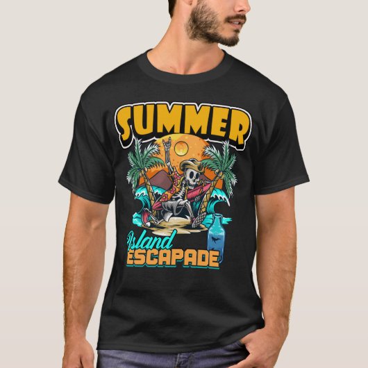 Summer Island Escapade Design T-shirt (Voorkant)