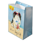 Summer Japanese Chin Medium Gift Bag Cadeauzakje (Voorkant Gekanteld)