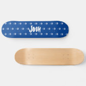 Summer Jellyfish Blue Pattern Name Skateboard (Horizontaal)