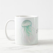 Summer Jellyfish Watercolor Ocean Design Koffiemok (Links)