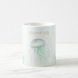 Summer Jellyfish Watercolor Ocean Design Koffiemok