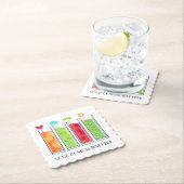 Summer Juices aangepast tekstpapier onderzetters (Insitu)