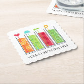 Summer Juices aangepast tekstpapier onderzetters (Gebogen)