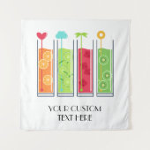 Summer Juices aangepaste tekst tapestry Wandkleed (Voorkant)