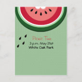 Summer Juicy Watermelon Uitnodiging Briefkaart (Voorkant)