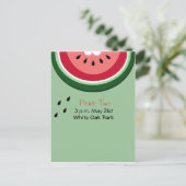 Summer Juicy Watermelon Uitnodiging Briefkaart (Staand voorkant)