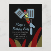 Summer Kabobs Cookout Park Birthday Paper Cu Briefkaart (Voorkant)