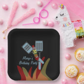 Summer Kabobs Cookout Park Birthday Papieren Bordje (Feest)