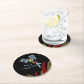 Summer Kabobs Cookout Park Birthday Ronde Kartonnen Onderzetter (Insitu)