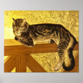 Summer - Kat op een Balustrade van Theophile Stein Poster (Voorkant)