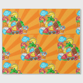 Summer Kawaii Cadeaupapier (Vlak)