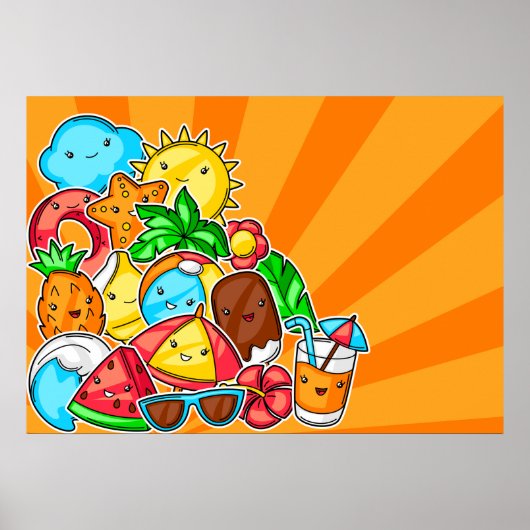 Summer Kawaii Poster (Voorkant)