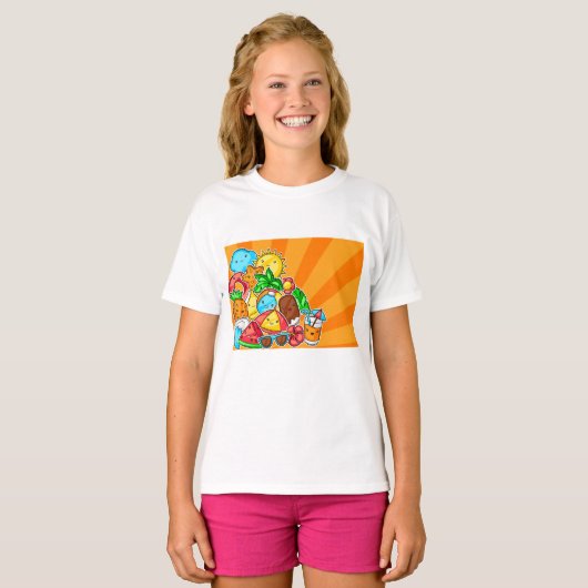 Summer Kawaii T-shirt (Voorkant volledig)