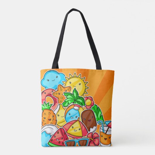 Summer Kawaii Tote Bag (Achterkant)