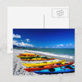 Summer Kayaking Briefkaart (Voorkant / Achterkant)