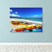 Summer Kayaking Canvas Afdruk (Insitu (Houten vloer))