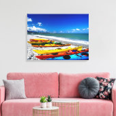 Summer Kayaking Canvas Afdruk (Insitu (Woonkamer))
