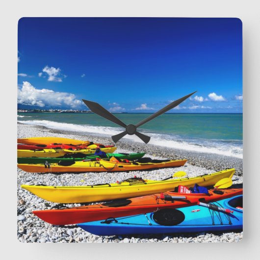 Summer Kayaking Vierkante Klok (Voorkant)