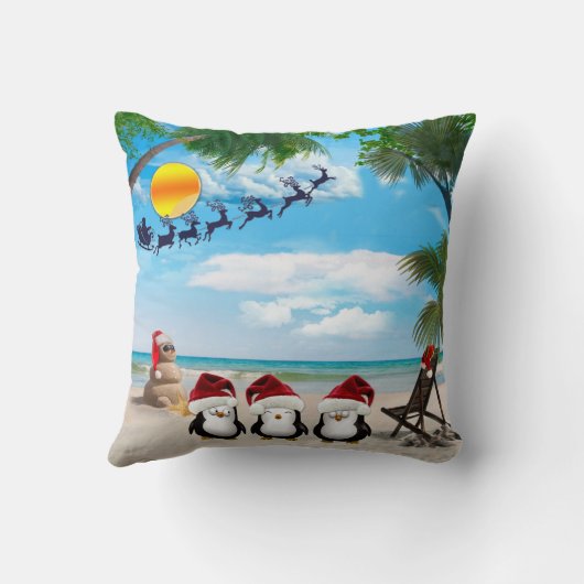 Summer Kerstmis Baby Decor Kussen (Achterkant)