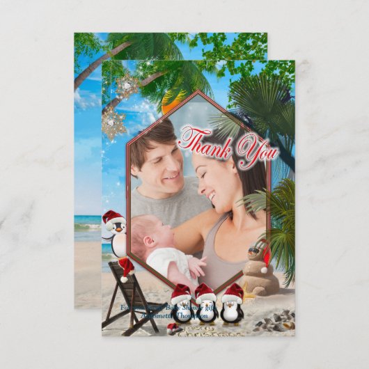 Summer Kerstmis bedankt (Voorkant / Achterkant)