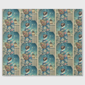 summer kimono&fireflies cadeaupapier (Vlak)