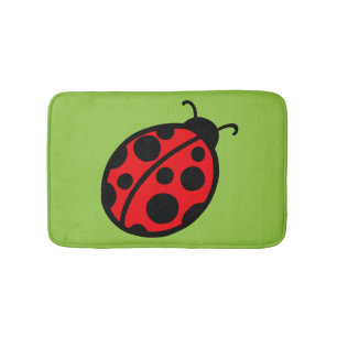 Summer Kinder Cute Red Ladybug Bathroom Bath Mat R