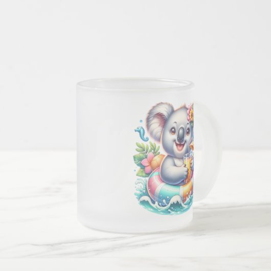 Summer Koala Sublimation Clipart-97702 Matglas Koffiemok (Voorkant rechts)