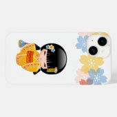 Summer Kokeshi Doll - Yellow Kimono Geisha Girl Case-Mate iPhone Case (Achterkant (horizontaal))